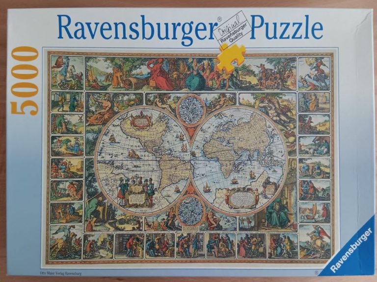 5000 Ravensburger Historical Map Of The World Visscher Rare Puzzles