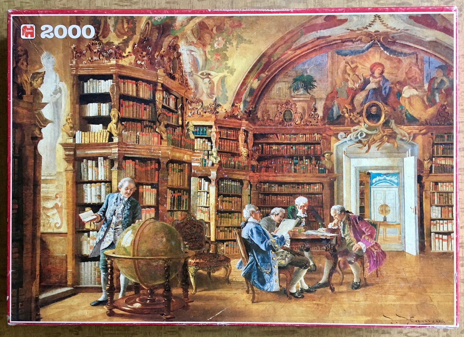Image of the Puzzle 1500, Jumbo, In the Library, Johann Hamza, Picture of the Box