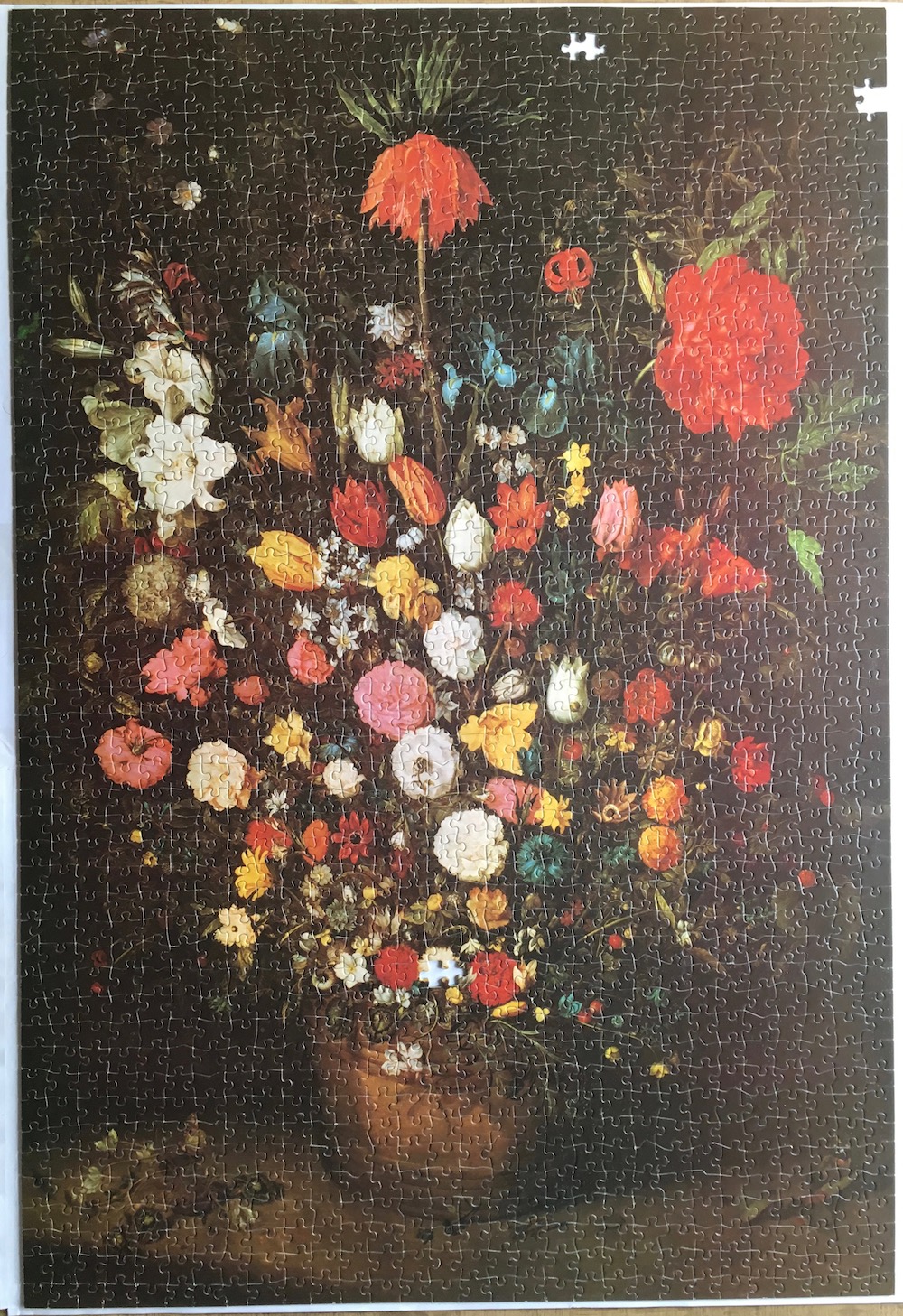 Image of the 1500, F.X. Schmid, Bouquet, Jan Brueghel the Elder, Picture of the Puzzle Assembled