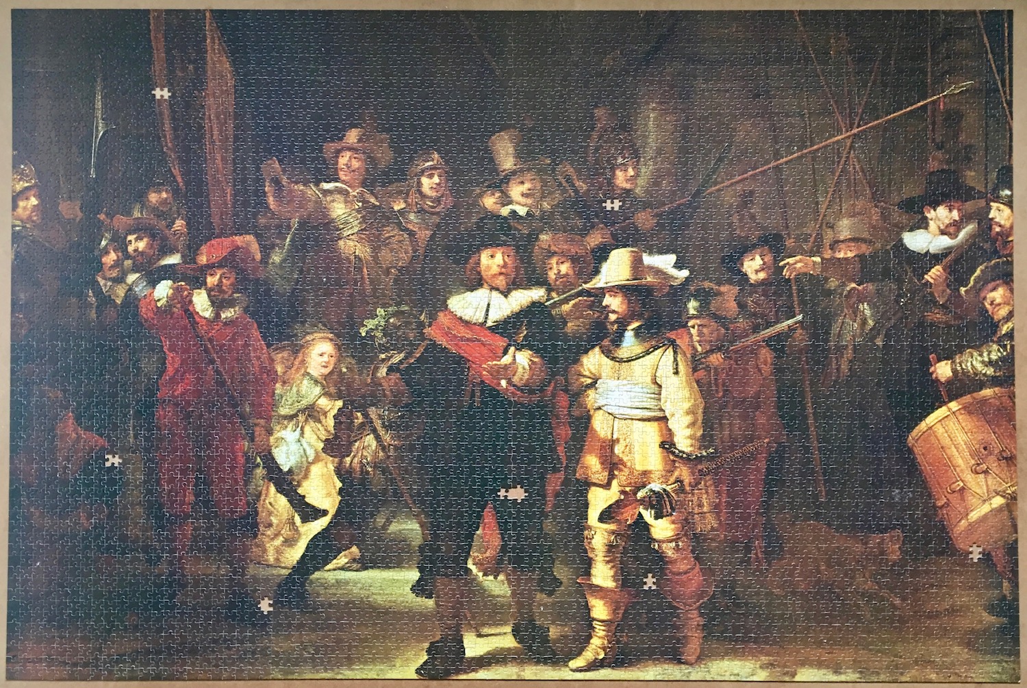 Image of the puzze 5000, Ravensburger, The Night Watch, by Rembrandt, Puzzle Assembled