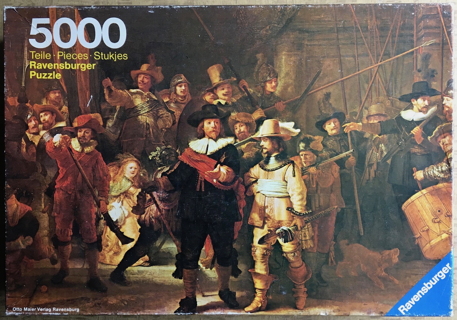 Image of the puzzel 5000, Ravensburger, The Night Watch, by Rembrandt, Picture of the box