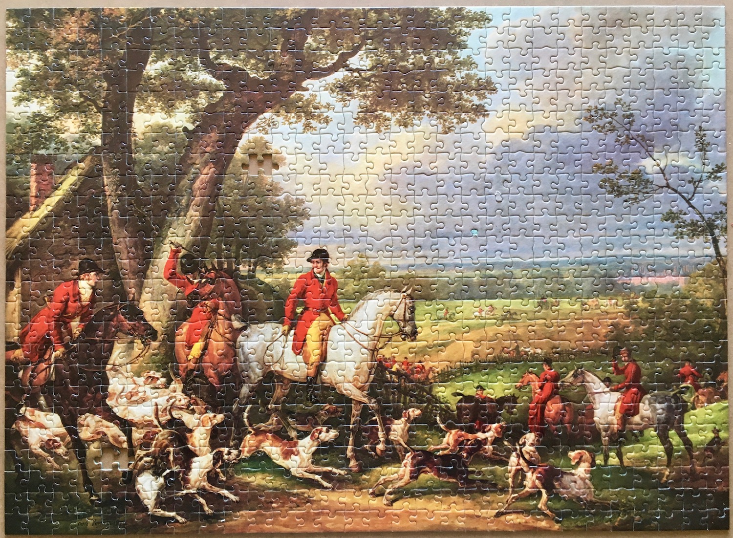 Image of the puzzle 750, Nathan, Hunting Near Fontainebleau, Carle Vernet, Assembled Puzzle, Blog Post