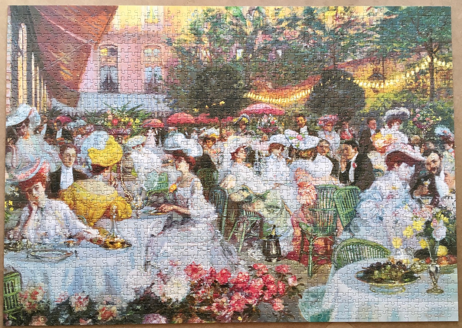 Image of the puzzle assembled 1500, Ravensburger, The Dinner at the Hotel Ritz in Paris