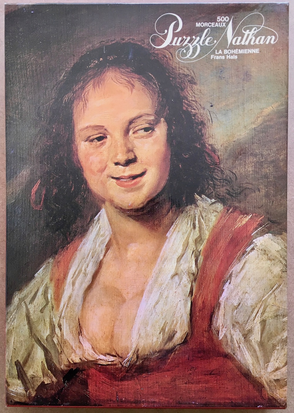 Image of the puzzle 500, Nathan, The Gipsy Girl, by Frans Hals, Puzzle Assembled, Picture of the box