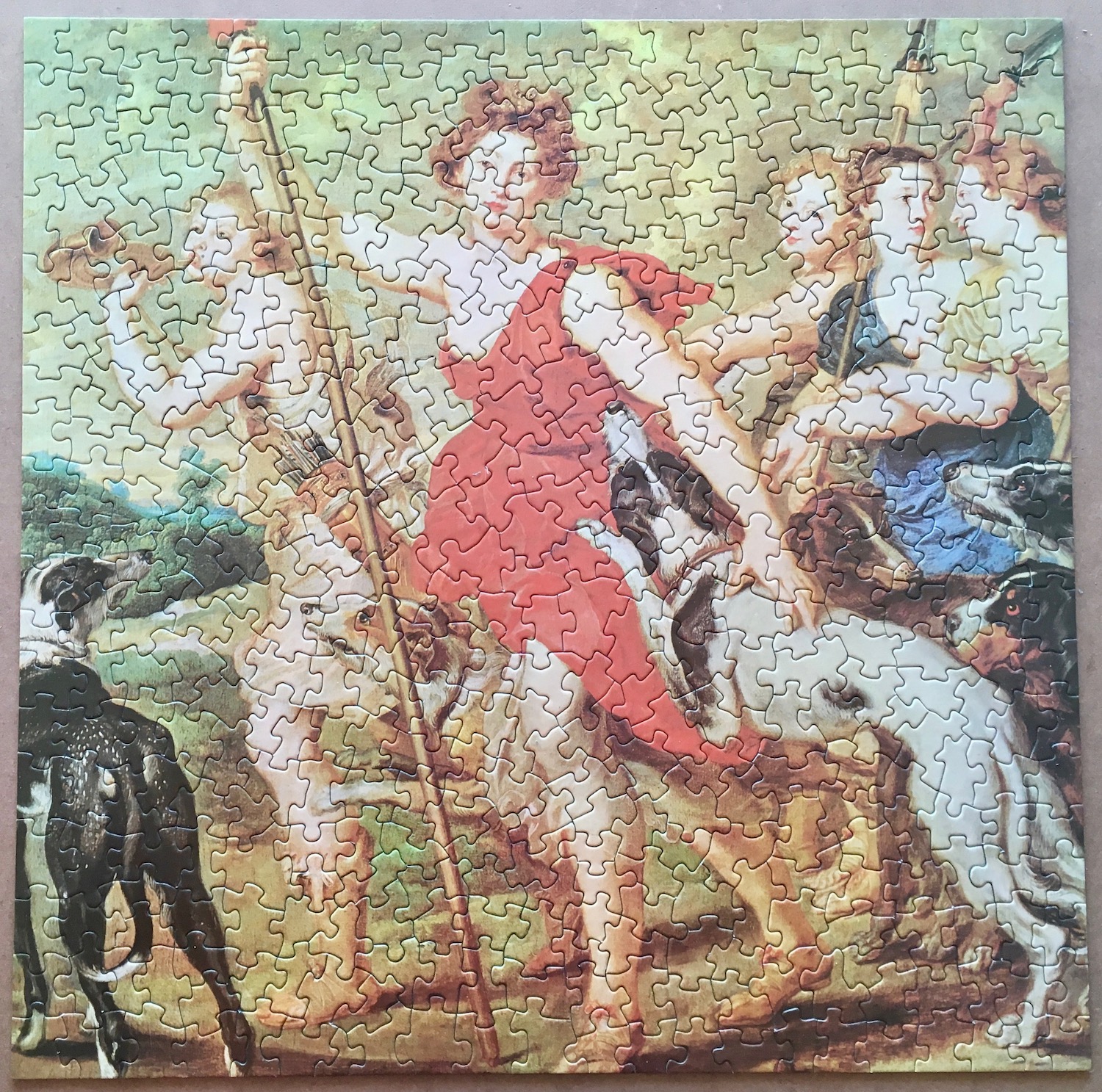 Image of the puzzle 450, Waddington, Diana Hunting, by Peter Paul Rubens, Picture of the puzzle assembled