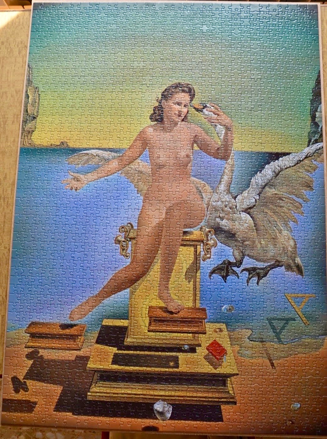 Image of the puzzle 1500, Educa, Leda Atomica, by Salvador Dalí, Blog Post