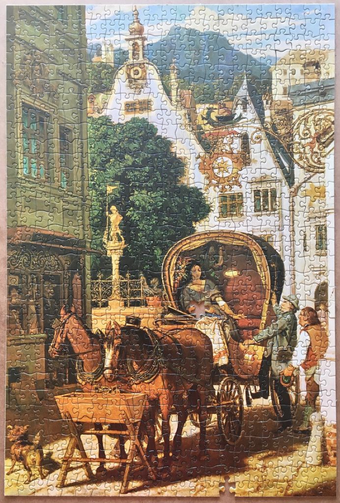 Image of the puzzle 750, Ravensburger, The Wedding Tour, by Moritz von Schwind, Picture of the box