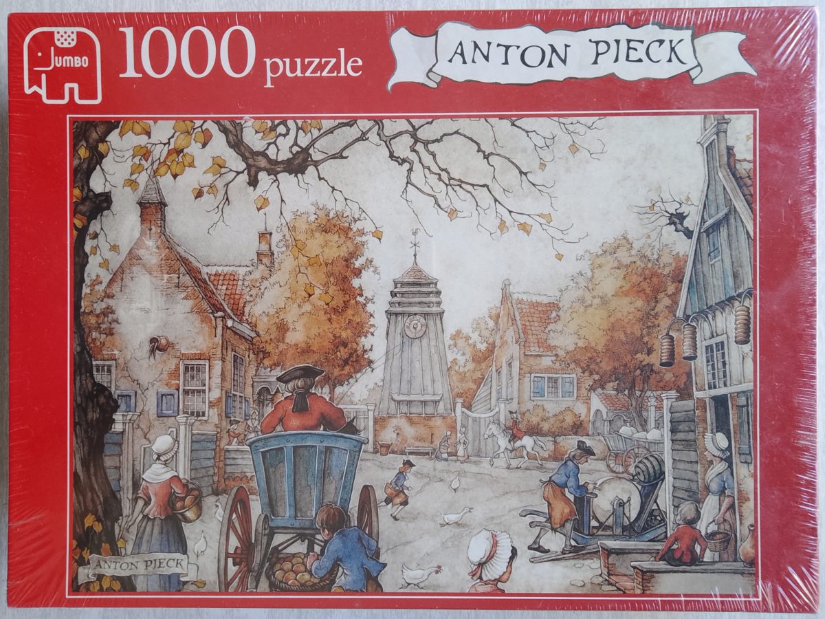 1000, Jumbo, The Village Square, Anton Pieck - Rare Puzzles