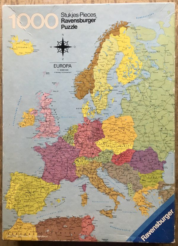 Afrekenen Ongeëvenaard weekend 1000, Ravensburger, Map of Europe - Rare Puzzles