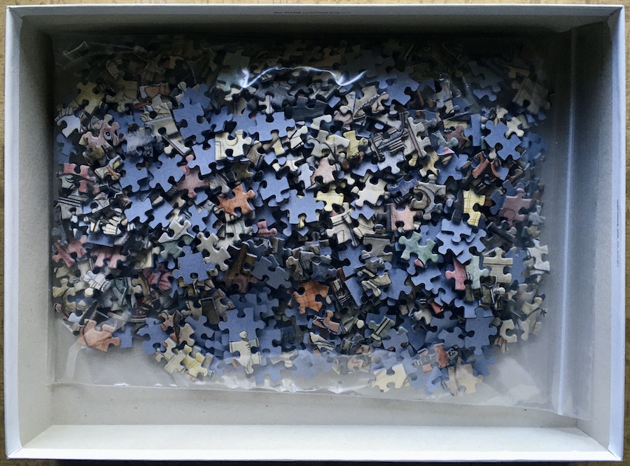 Puzzle Cuadro de diamantes Anton Pieck - Muž s ružami 40x50cm, 1 - 39  piezas