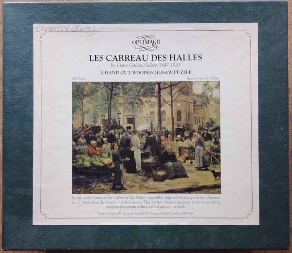 Image of the puzzle 300, Optimago, Les Carreau des Halles, by Victor Gabriel Gilbert, Complete, Picture of the box