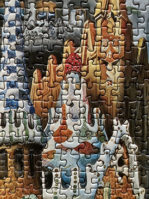 EDUCA Miniature 1000 piece jigsaw puzzle BARCELONA Collage GAUDI Complete!