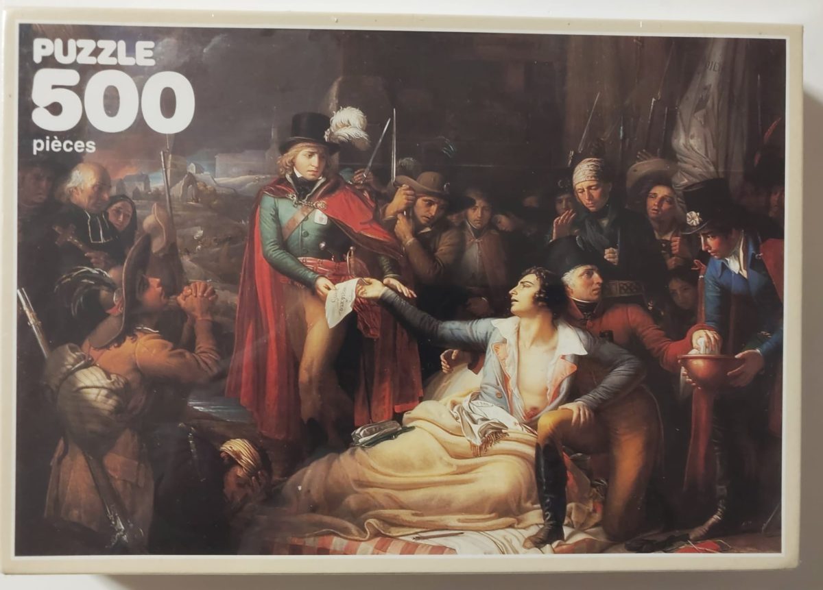Image of the puzzle 500, Ravensburger, The Death of Bonchamps, by Thomaas Degeorge, Factory Sealed, Picture of the box