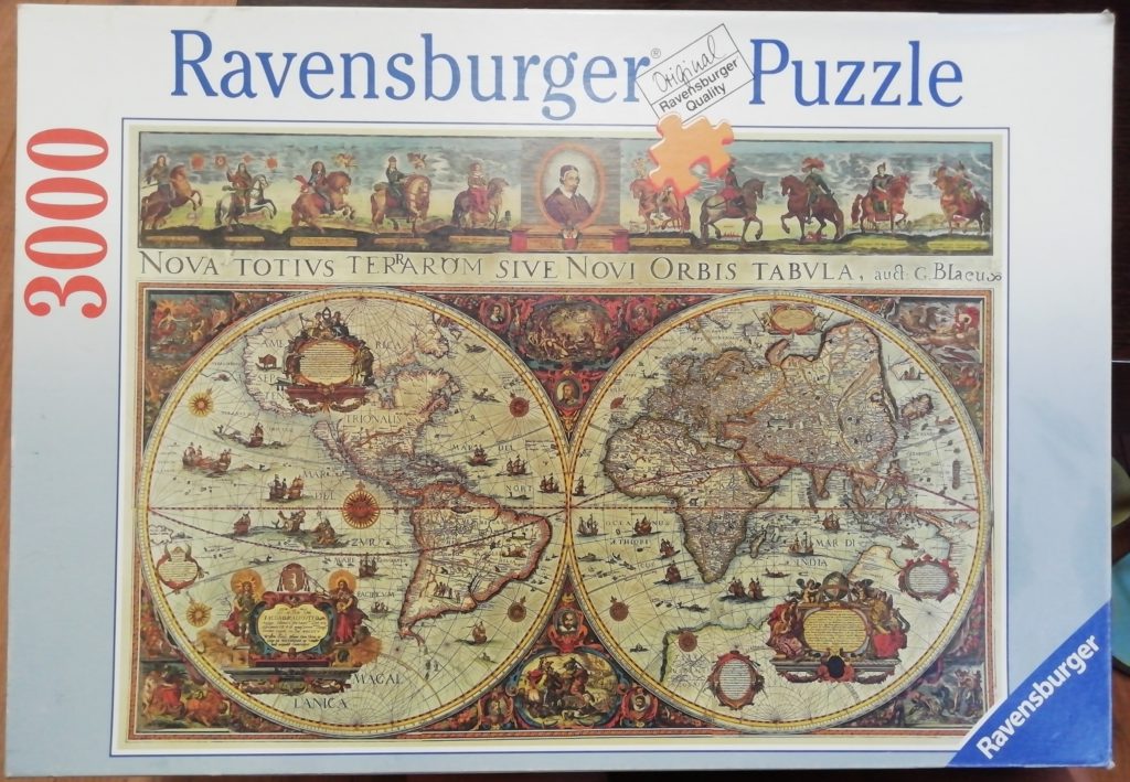 3000, Ravensburger, World Map, 1665, Willem Blaeu - Rare Puzzles