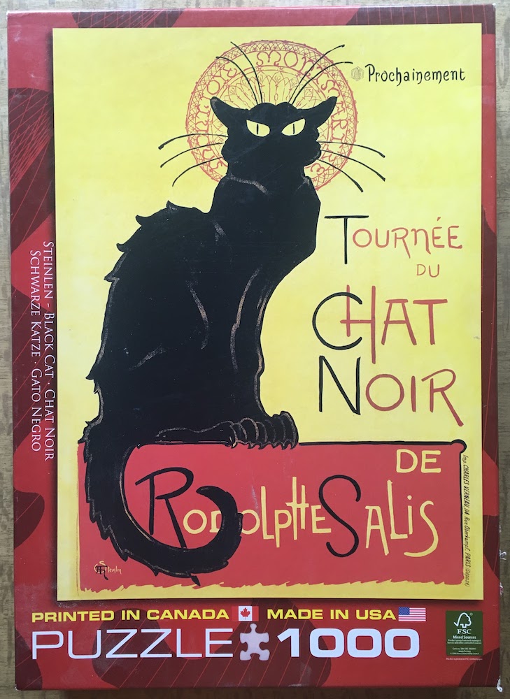 1000, Eurographics, Black Cat, Steinlen - Rare Puzzles